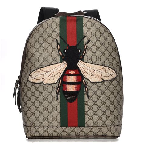 gucci bee backpack fake|gucci monogram bee backpack.